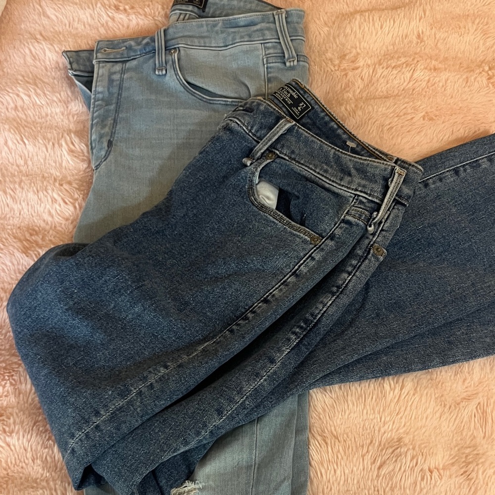 2 for 1 Abercrombie n Fitch: Faded and Blue Denim Jeans